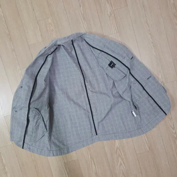 [BUNJANG] Beamz Glen Check Sheepskin Work Jacket / 빔즈 글렌 체크 쉽스킨 디테일 워크 재킷