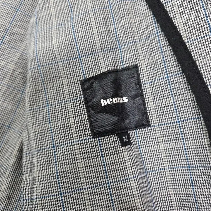 [BUNJANG] Beamz Glen Check Sheepskin Work Jacket / 빔즈 글렌 체크 쉽스킨 디테일 워크 재킷