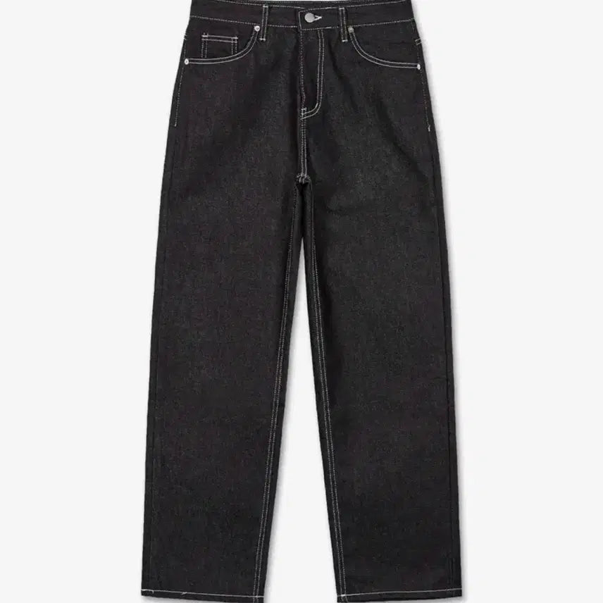 [BUNJANG] West Grand Boulevard Denim Pants L / 웨스트그랜드블러바드 세미와이드 생지 데님 팬츠 BLACK INDIGO