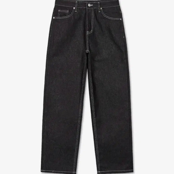 [BUNJANG] West Grand Boulevard Denim Pants L / 웨스트그랜드블러바드 세미와이드 생지 데님 팬츠 BLACK INDIGO