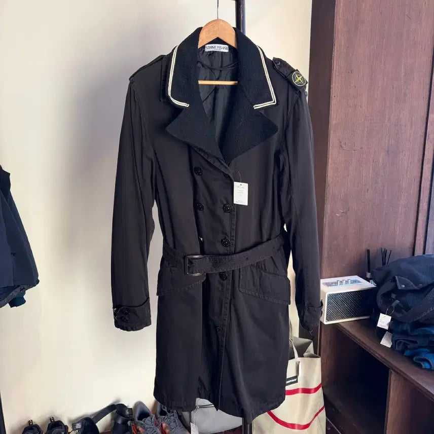 [BUNJANG] Stone Island Belted Trench Coat - M / 15863 - 스톤아일랜드 벨티드 트렌치 코트