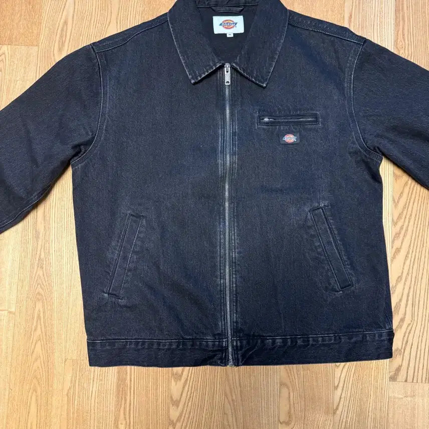 [BUNJANG] DKZ Wave Logo Denim Jacket XL / 디키즈 웨이브 로고 데님 재킷 검정 XL