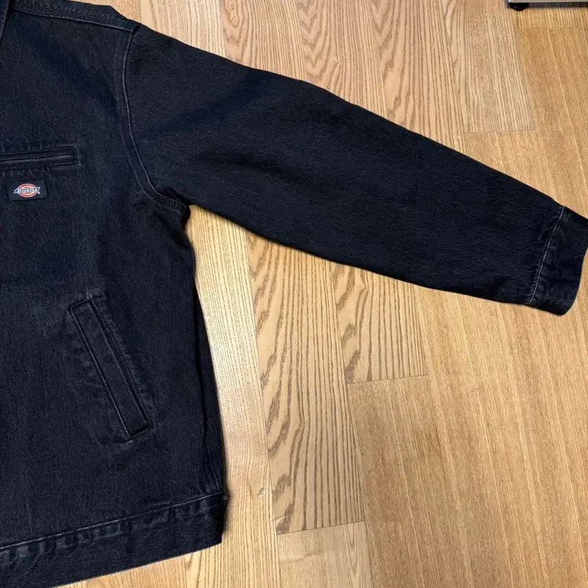 [BUNJANG] DKZ Wave Logo Denim Jacket XL / 디키즈 웨이브 로고 데님 재킷 검정 XL