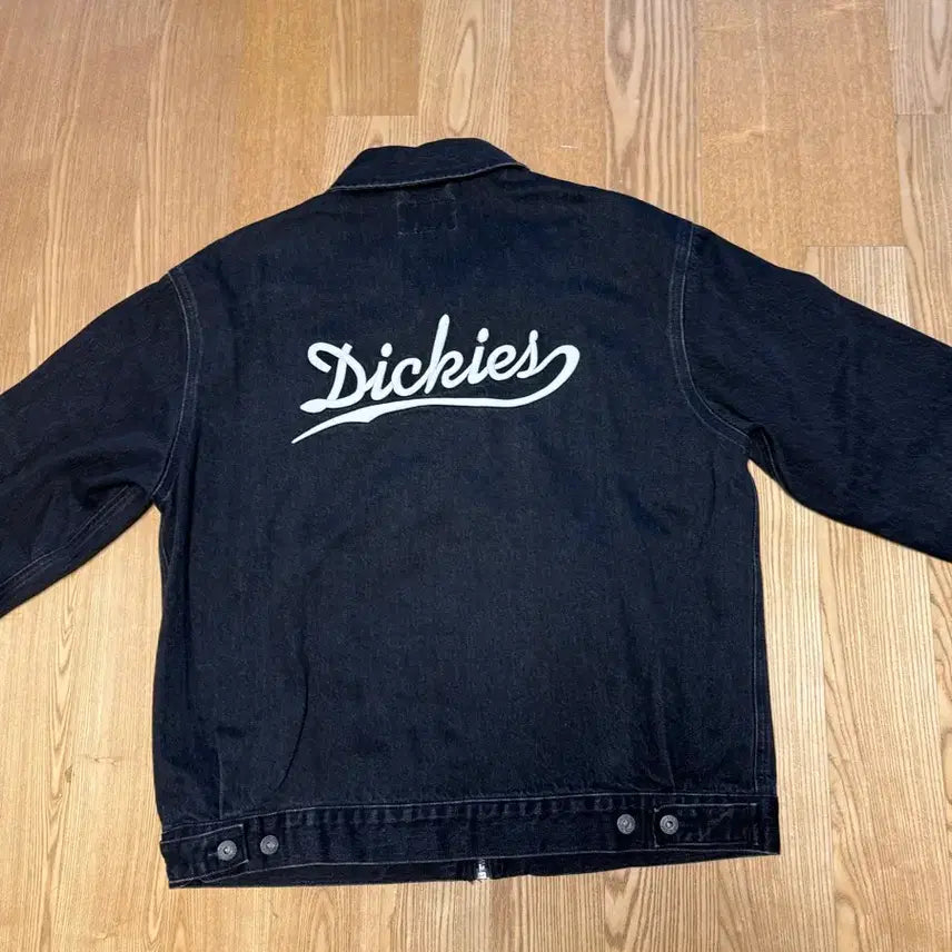 [BUNJANG] DKZ Wave Logo Denim Jacket XL / 디키즈 웨이브 로고 데님 재킷 검정 XL