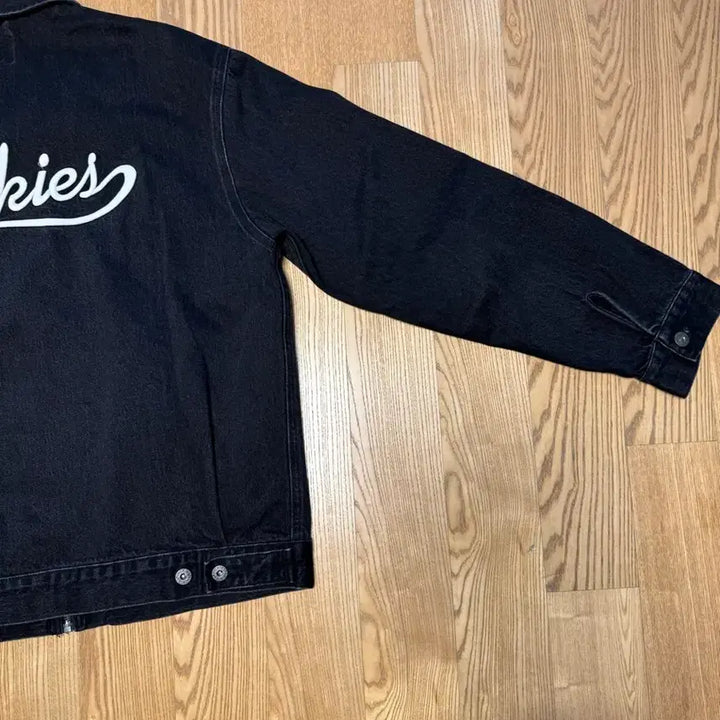 [BUNJANG] DKZ Wave Logo Denim Jacket XL / 디키즈 웨이브 로고 데님 재킷 검정 XL