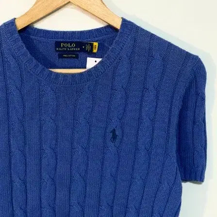 [BUNJANG] Polo Knit Top / 폴로 꽈배기 반팔 니트