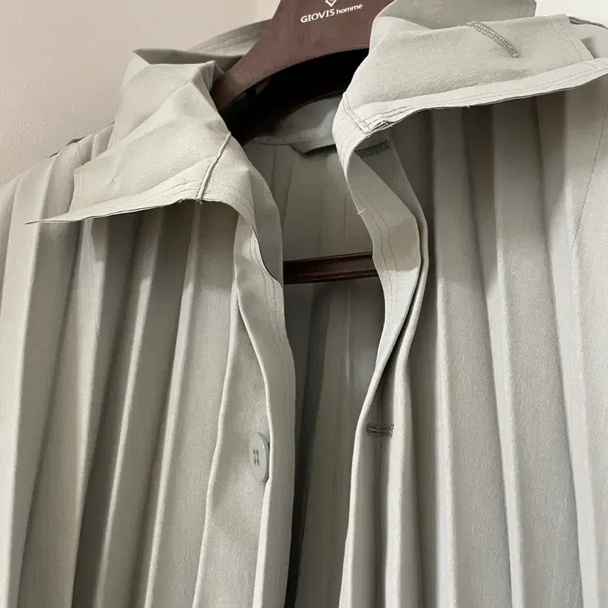 [BUNJANG] Homme Plisse Edge Coat Gray / 옴므플리세 엣지코트 그레이