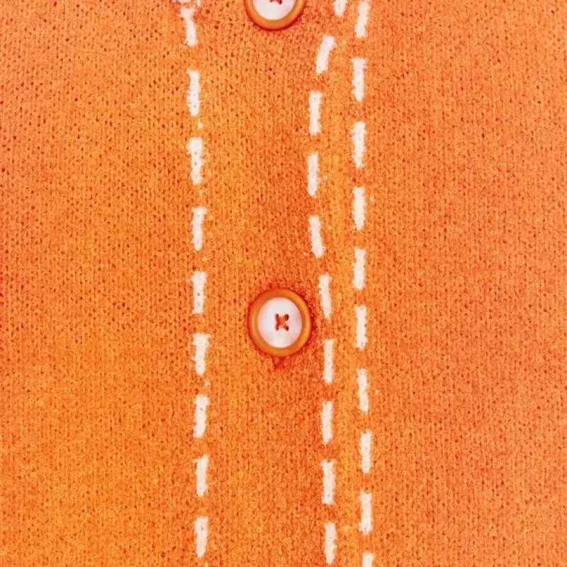 [BUNJANG] Zara Stitch Crop Cardigan Orange / M) 자라 스티치 크롭 가디건 오렌지 새상품