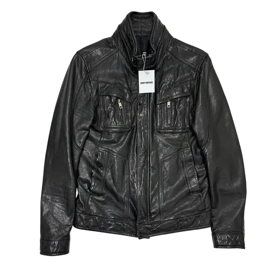 [BUNJANG] SIEG Lambskin Leather Jacket / 지이크 양가죽 레더 자켓