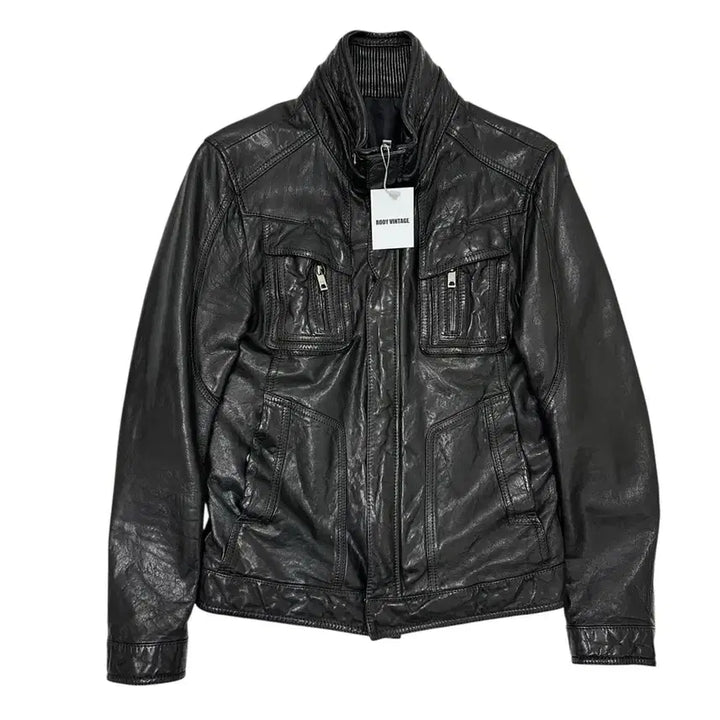 [BUNJANG] SIEG Lambskin Leather Jacket / 지이크 양가죽 레더 자켓