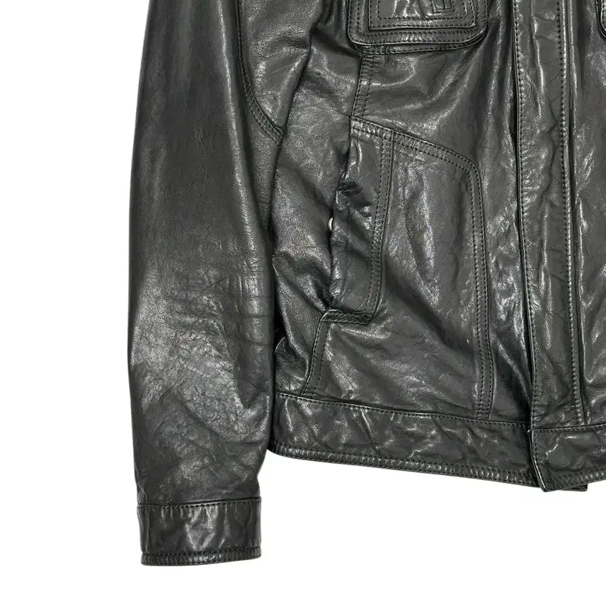 [BUNJANG] SIEG Lambskin Leather Jacket / 지이크 양가죽 레더 자켓