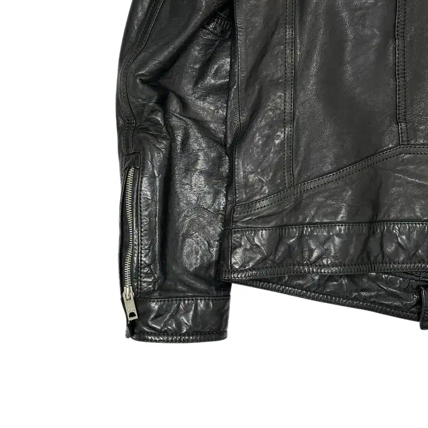 [BUNJANG] SIEG Lambskin Leather Jacket / 지이크 양가죽 레더 자켓