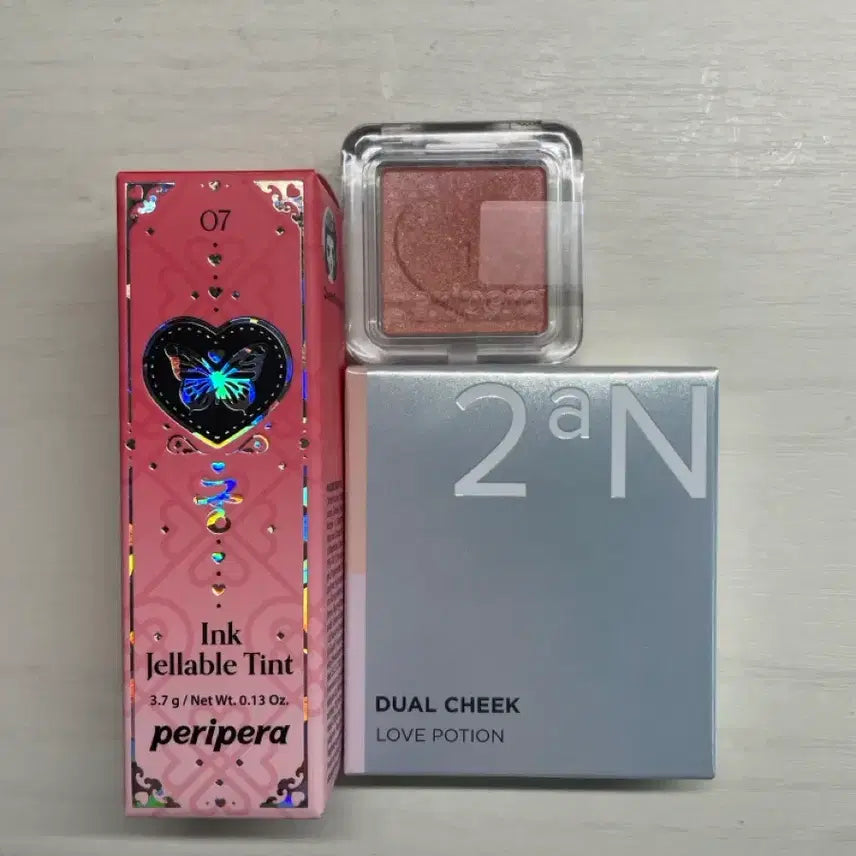 [BUNJANG] 2EN Dual Cheek + Peripera Tint Bundle Set / [일괄]페리페라(+궁한정틴트)+투에이엔