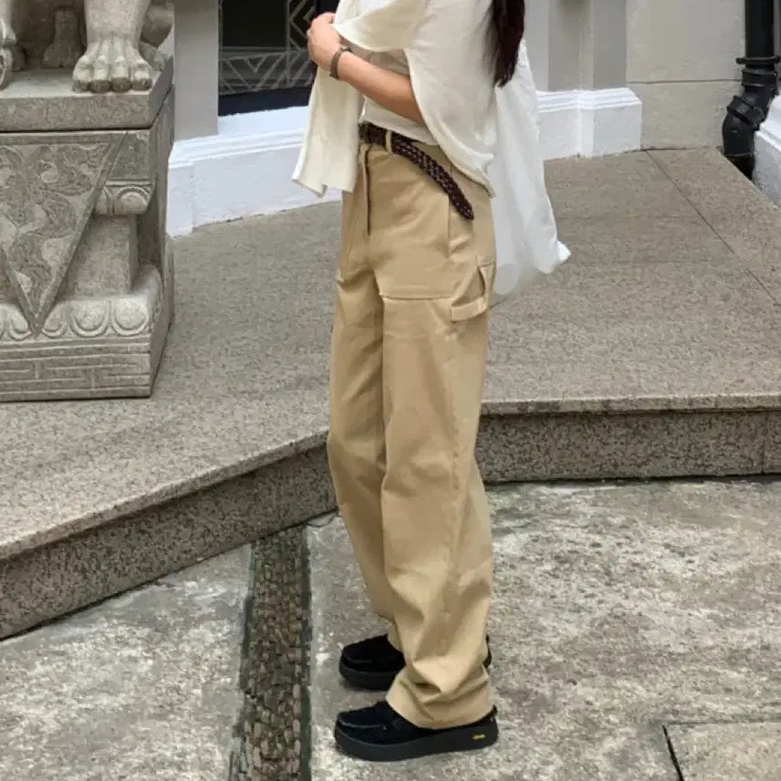 [BUNJANG] MOLO Carpenter Pants (Navy, Short, S) / 모로 - 카펜터 팬츠 (네이비/숏/S)