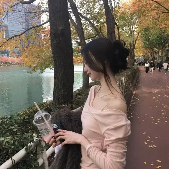 [BUNJANG] Usop Ob Sherring Set - Pink/Moca Brown / 새상품) 유솝 오브 셔링 세트 핑크, 모카브라운