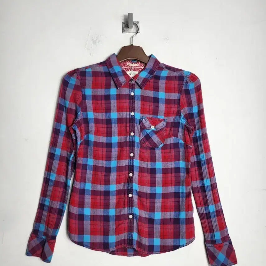 [BUNJANG] Tommy Hilfiger Denim Checkered Flannel Shirt (Size S) / S 타미 힐피거 데님 체크 플란넬 셔츠