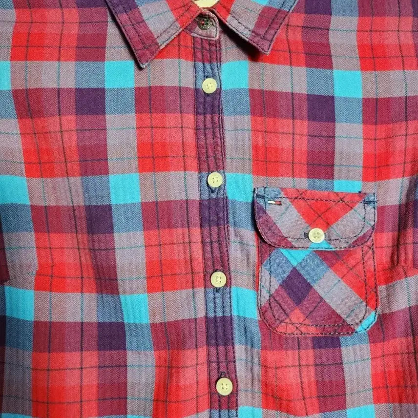 [BUNJANG] Tommy Hilfiger Denim Checkered Flannel Shirt (Size S) / S 타미 힐피거 데님 체크 플란넬 셔츠
