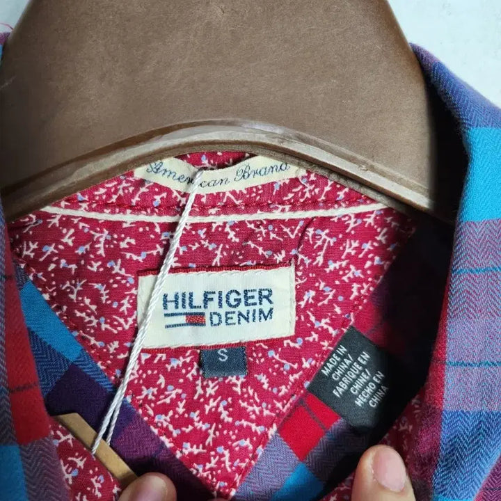 [BUNJANG] Tommy Hilfiger Denim Checkered Flannel Shirt (Size S) / S 타미 힐피거 데님 체크 플란넬 셔츠