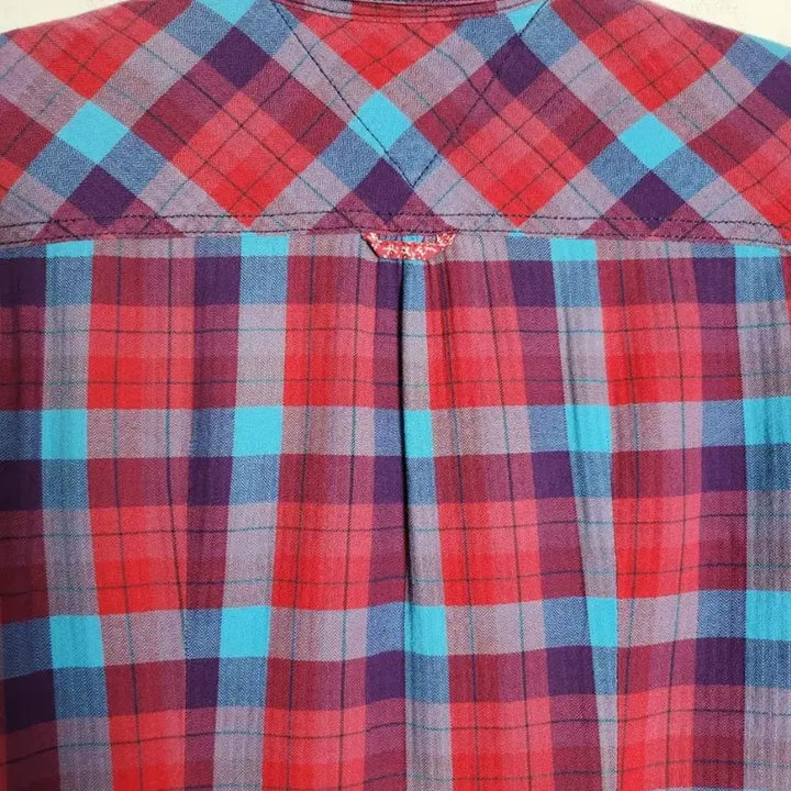 [BUNJANG] Tommy Hilfiger Denim Checkered Flannel Shirt (Size S) / S 타미 힐피거 데님 체크 플란넬 셔츠