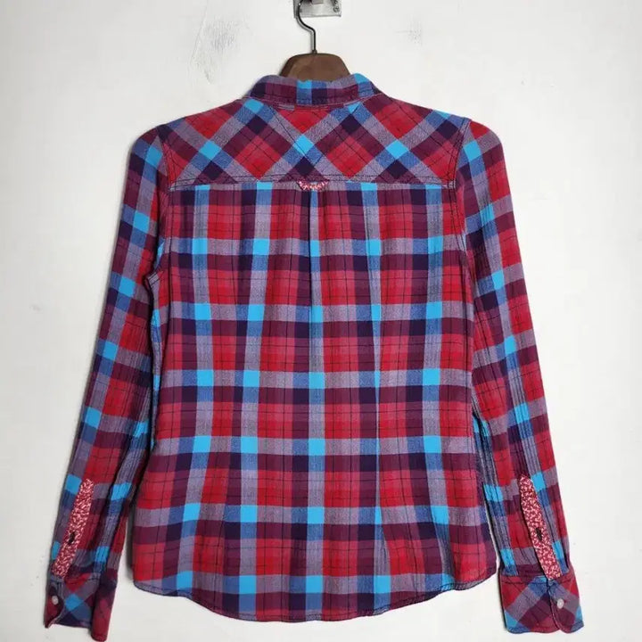 [BUNJANG] Tommy Hilfiger Denim Checkered Flannel Shirt (Size S) / S 타미 힐피거 데님 체크 플란넬 셔츠