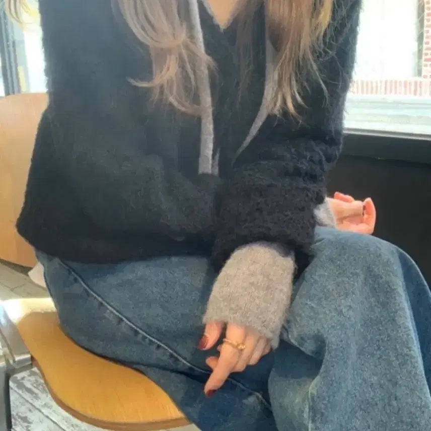 [BUNJANG] Granbloom Cardigan (Muffler Set) / 그랑블룸 가디건 (머플러세트)