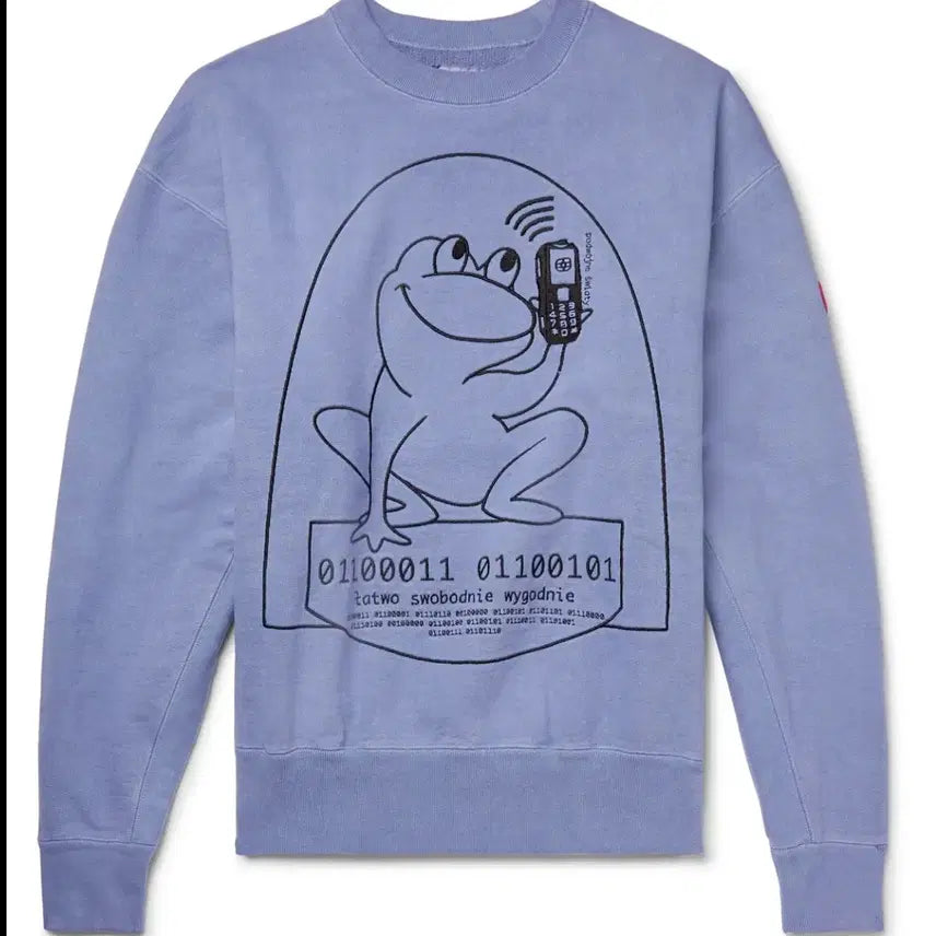 [BUNJANG] CAV EMPT Embroidered Frog Mobile Sweatshirt / 정품 CAV EMPT Embroidered Frog Mobile 맨투맨