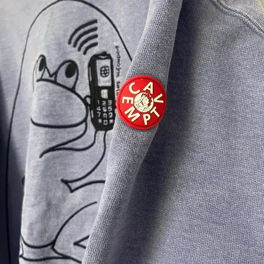 [BUNJANG] CAV EMPT Embroidered Frog Mobile Sweatshirt / 정품 CAV EMPT Embroidered Frog Mobile 맨투맨