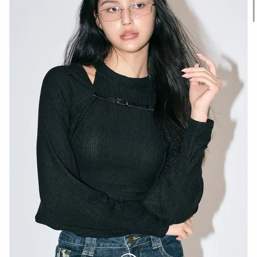 [BUNJANG] ZEROBASEONE Kamila Buckle Layered Set Black / 제로플래닛 카밀라 버클 레이어드 세트 블랙