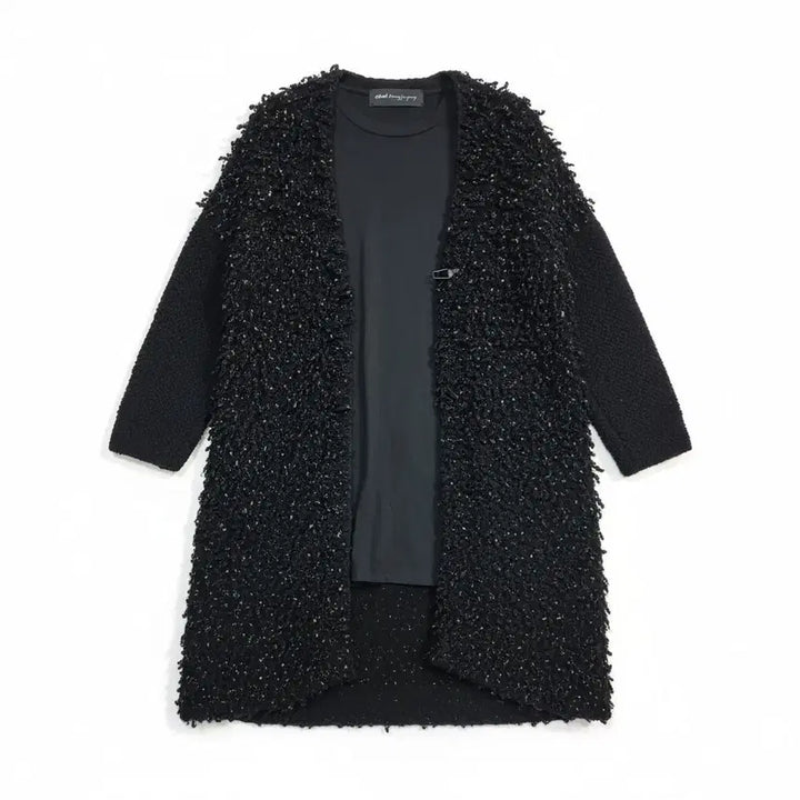 [SOLD OUT] 오브제 강지영 뽀글이 블랙 롱 가디건