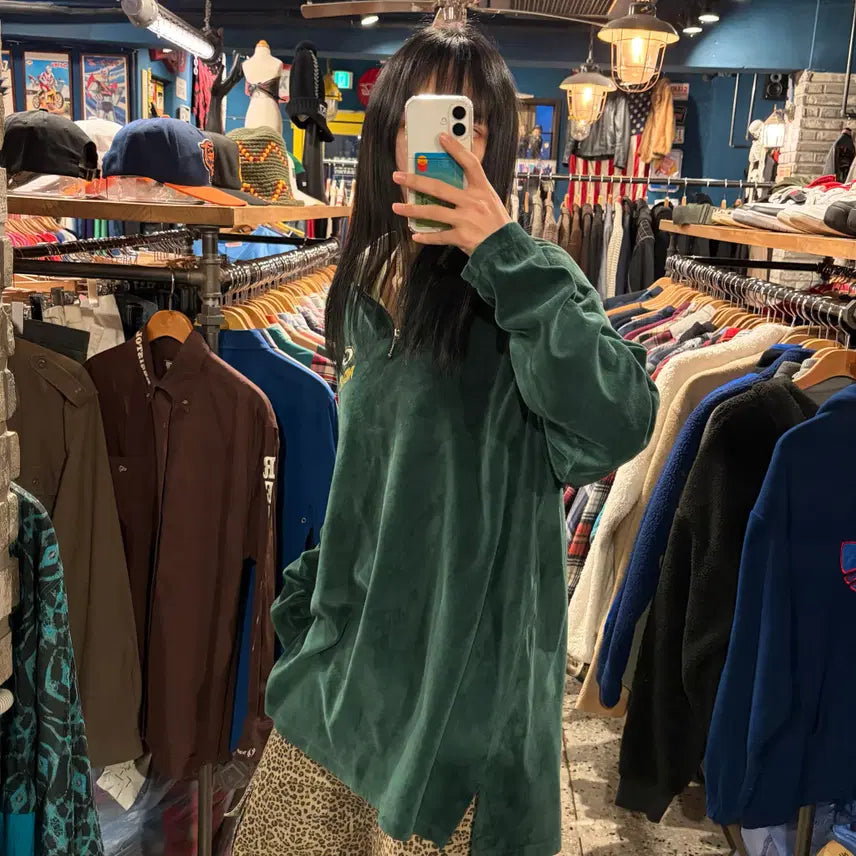 [BUNJANG] NFL Velvet Warm-Up Jacket (Size 2XL) / NFL 지퍼 벨벳 웜업