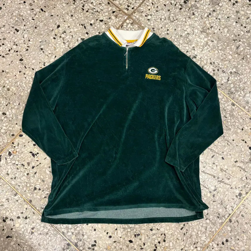 [BUNJANG] NFL Velvet Warm-Up Jacket (Size 2XL) / NFL 지퍼 벨벳 웜업