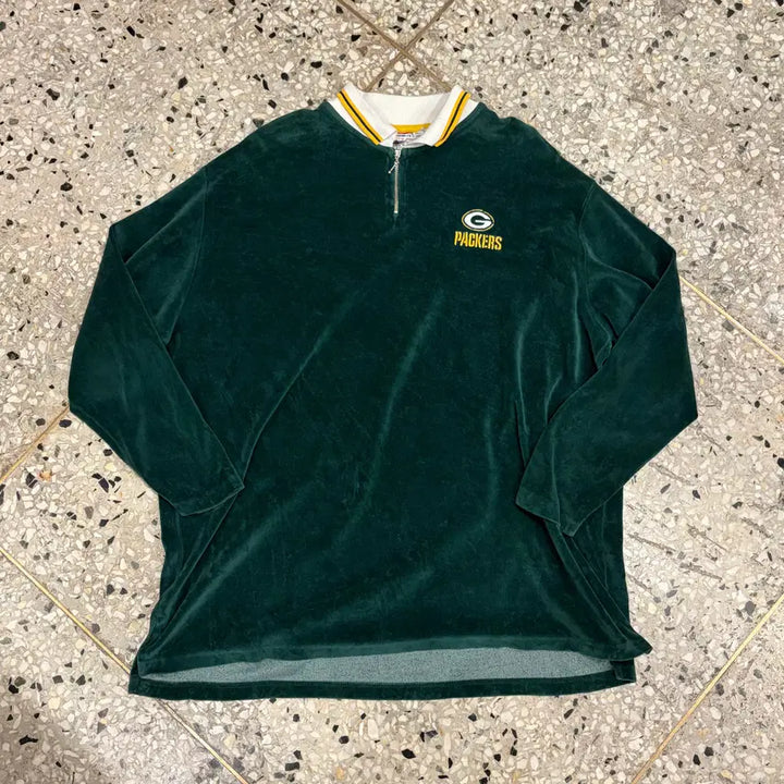 [BUNJANG] NFL Velvet Warm-Up Jacket (Size 2XL) / NFL 지퍼 벨벳 웜업