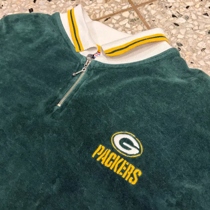 [BUNJANG] NFL Velvet Warm-Up Jacket (Size 2XL) / NFL 지퍼 벨벳 웜업