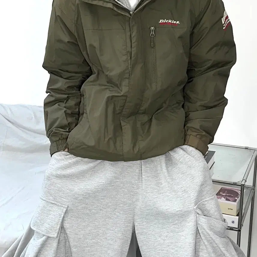 [BUNJANG] Dickies Khaki Field Jacket M / 디키즈 카키 야상 바람막이 자켓 M