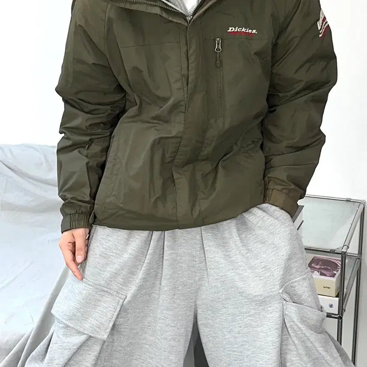 [BUNJANG] Dickies Khaki Field Jacket M / 디키즈 카키 야상 바람막이 자켓 M