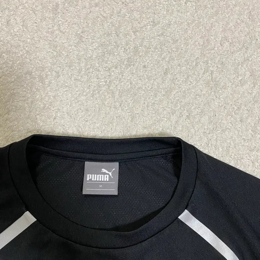 [BUNJANG] Puma Black Functional Short Sleeve T-Shirt (Size M) / 푸마 블랙 기능성 반팔티 m 95