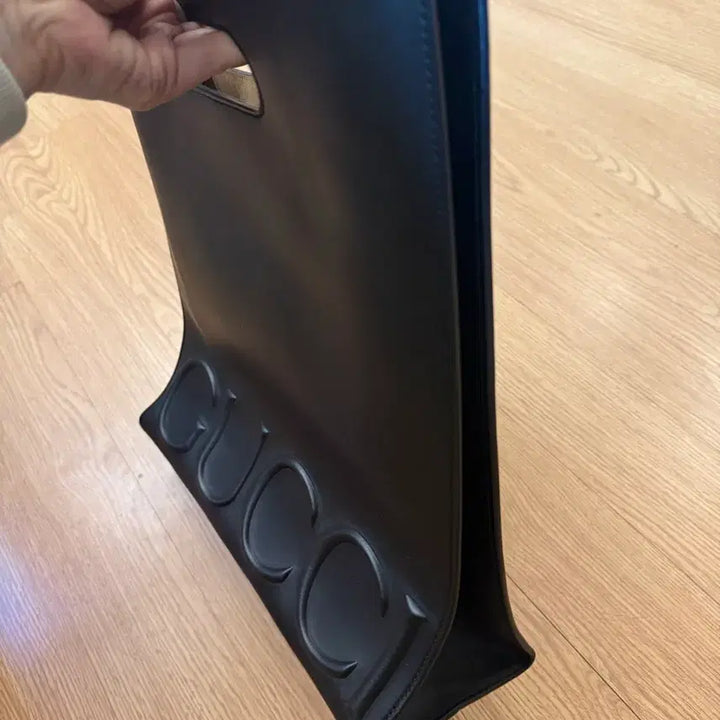 [BUNJANG] Gucci Black Leather Tote Bag / 구찌 블랙 레더 토트백 Gucci