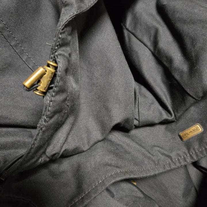 [SOLD OUT] 마시모두띠 면혼방 네이비 후드 트렌치코트 롱자켓 사이즈L