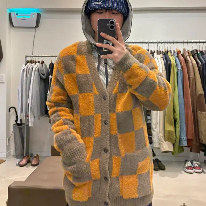 [BUNJANG] Vans Checkerboard Cardigan / 반스 체커보드 가디건