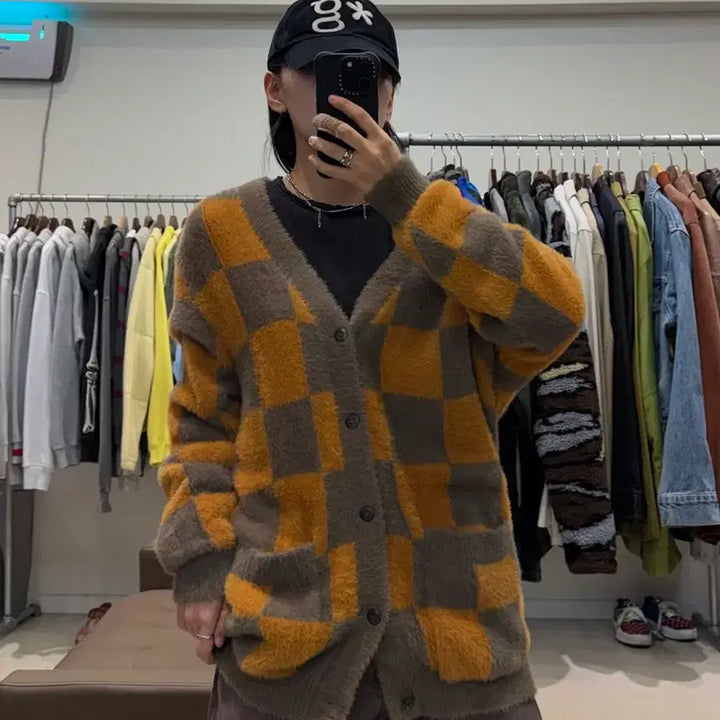 [BUNJANG] Vans Checkerboard Cardigan / 반스 체커보드 가디건