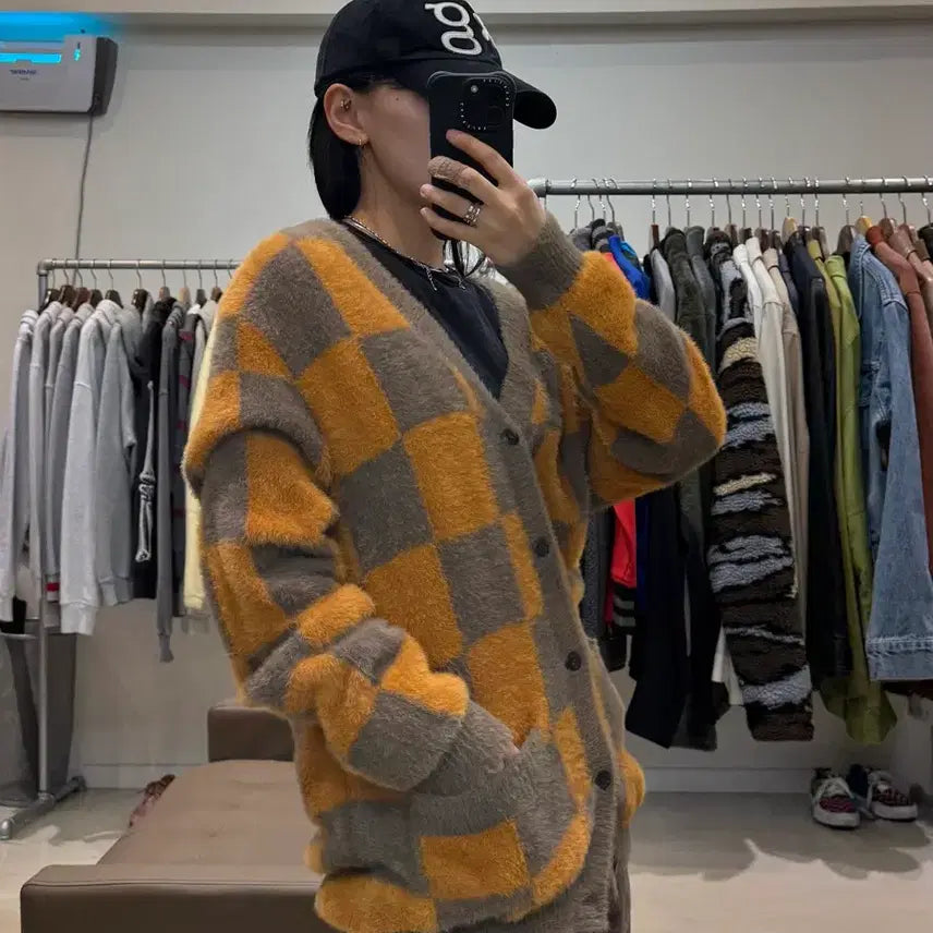[BUNJANG] Vans Checkerboard Cardigan / 반스 체커보드 가디건