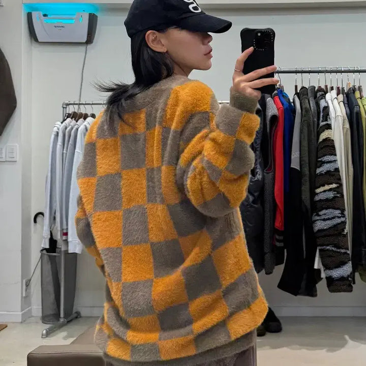 [BUNJANG] Vans Checkerboard Cardigan / 반스 체커보드 가디건