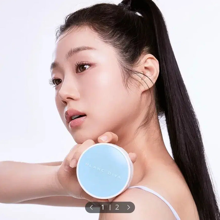 [BUNJANG] BLANC DIVA Water Velvet Cushion 21 Vanilla / 블랑디바 워터벨벳 쿠션 21호 바닐라기획