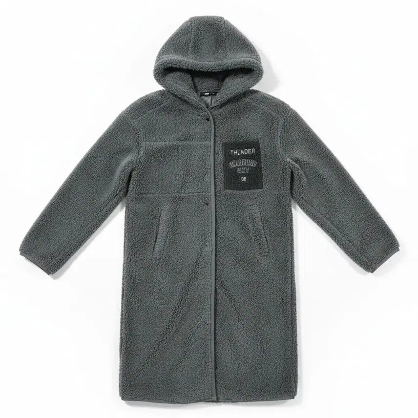 [SOLD OUT] nbl 후리스 롱 후드 코트 그레이
