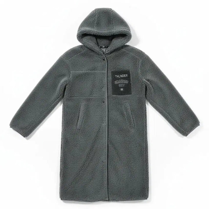 [SOLD OUT] nbl 후리스 롱 후드 코트 그레이