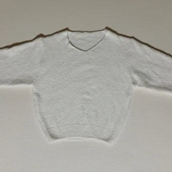 [BUNJANG] Loose Fit V-Neck Knit Sweater / 루즈핏 시보리 숄더 브이넥 니트