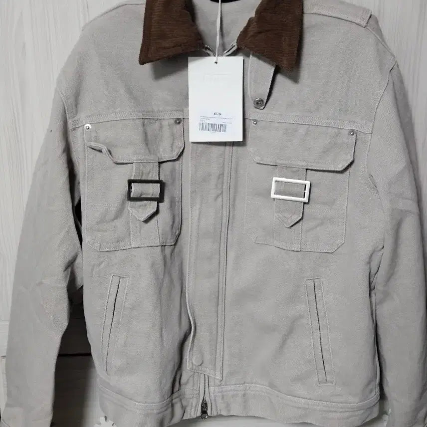 [BUNJANG] Trillion Stone Washed Buckle Cotton Work Jacket / 트릴리온 스톤 워싱 버클 코튼 워크 자켓