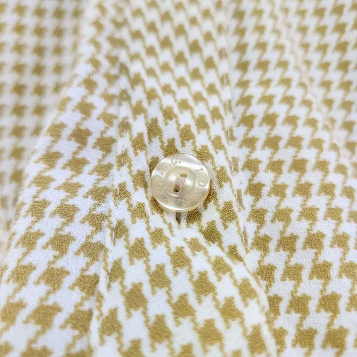 [BUNJANG] Vintage Mori Houndstooth Check Blouse Shirt / 빈티지 모리 멀티 하운드투스체크 블라우스 셔츠