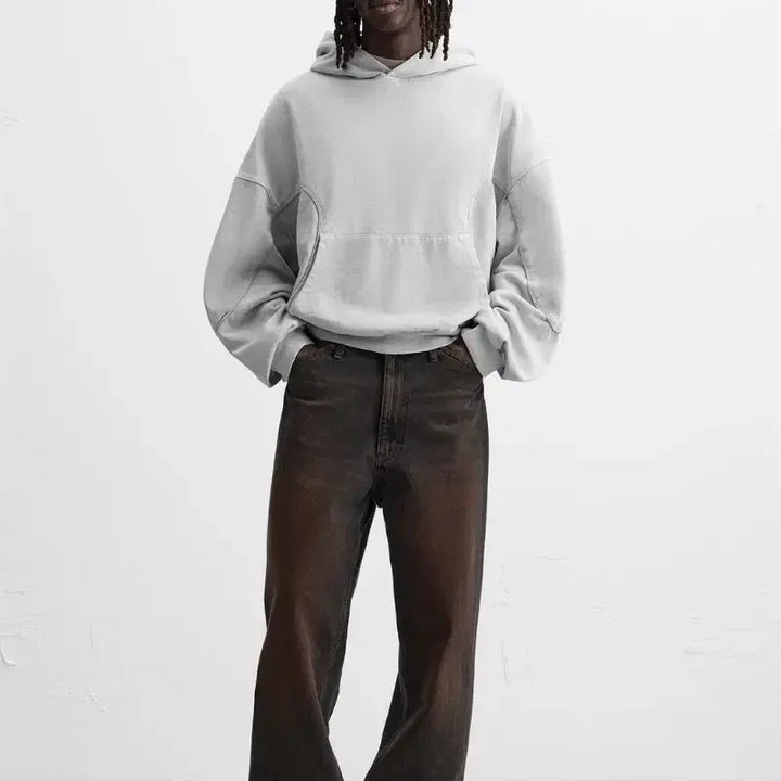 [BUNJANG] ZARA Washed Oversized Cut Hoodie (L) / 자라 워싱 박시핏 절개 후드티 (L)