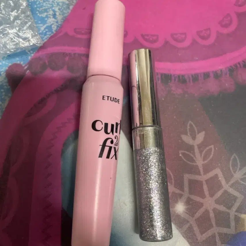 [BUNJANG] Etude House Curl Fix Mascara Set / 에뛰드 컬 픽스 마스카라 01 블랙+ 글리터